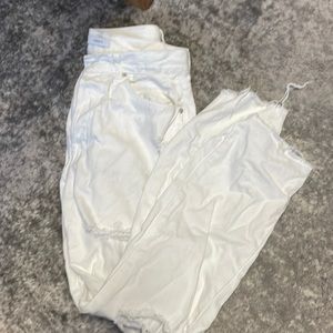 Ripped white jeans